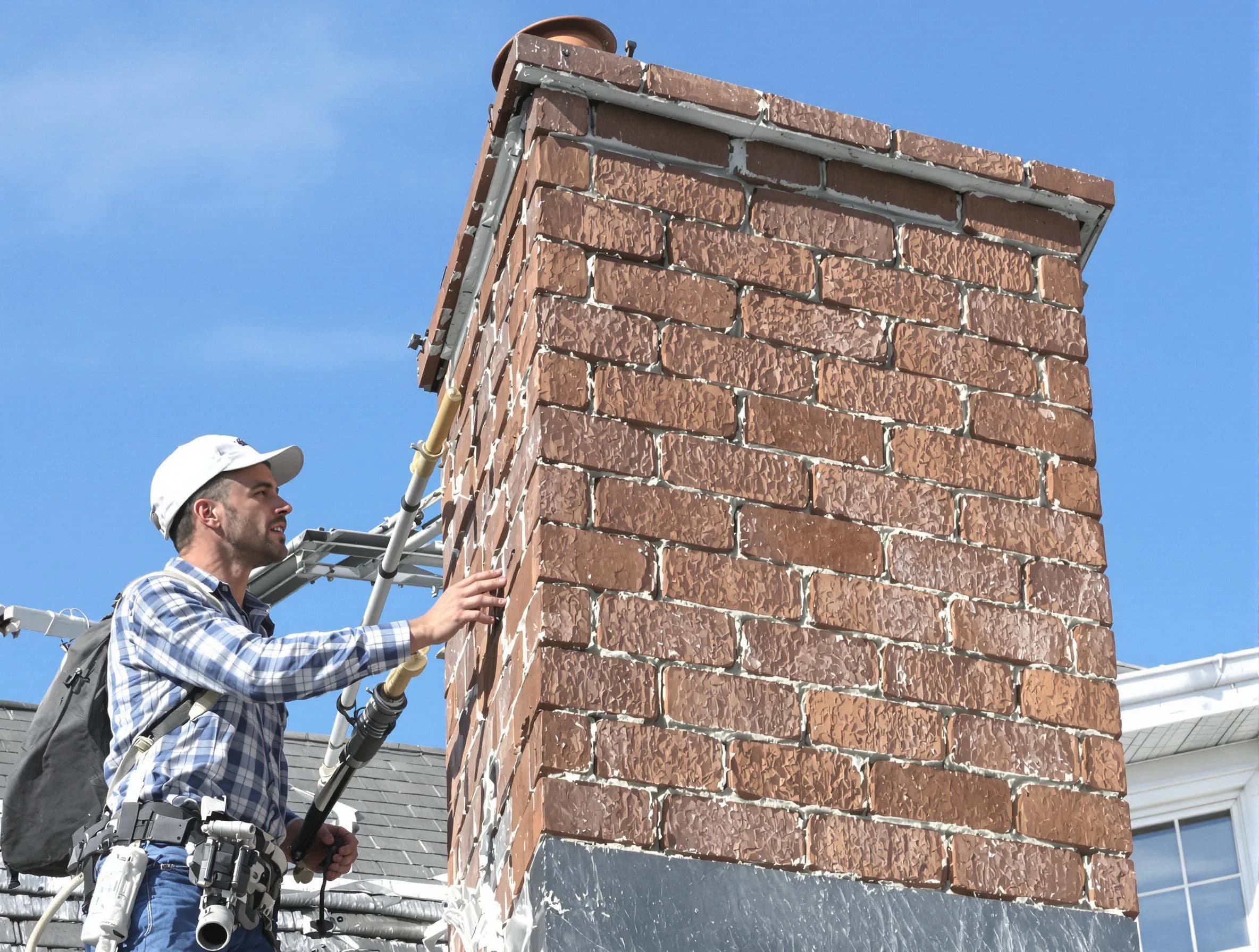 Brickwork for a chimney rebuild by Bellwood Chimney Sweep in Bellwood, VA