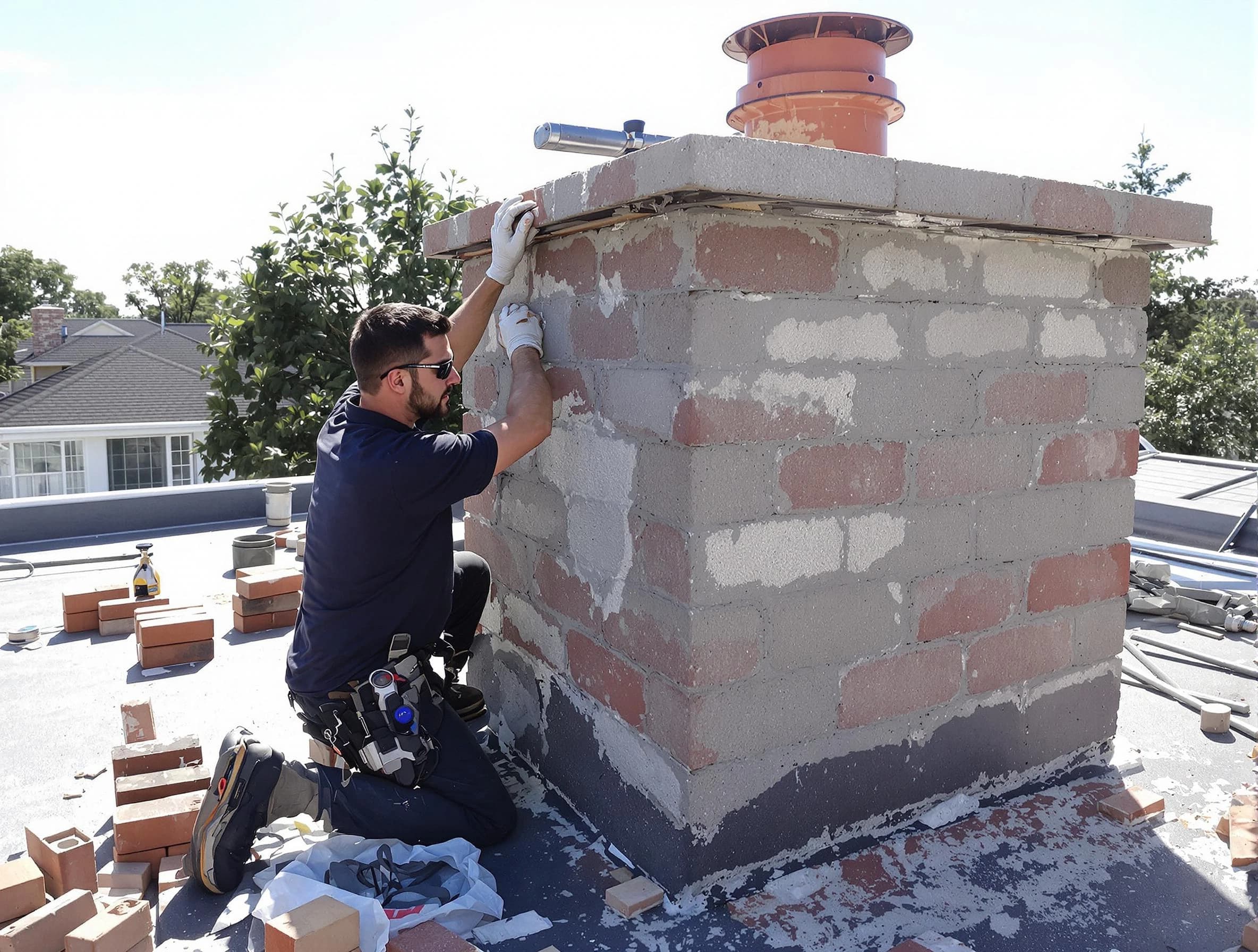 Advanced chimney repair process by Bellwood Chimney Sweep in Bellwood, VA