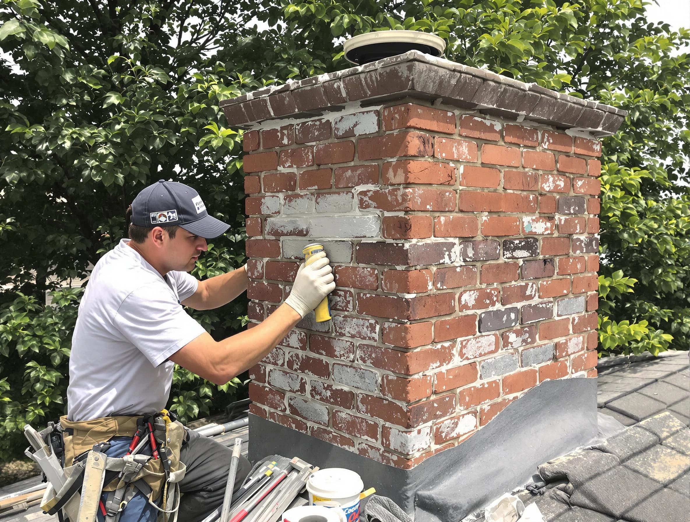 Bellwood Chimney Sweep restoring an aging chimney in Bellwood, VA