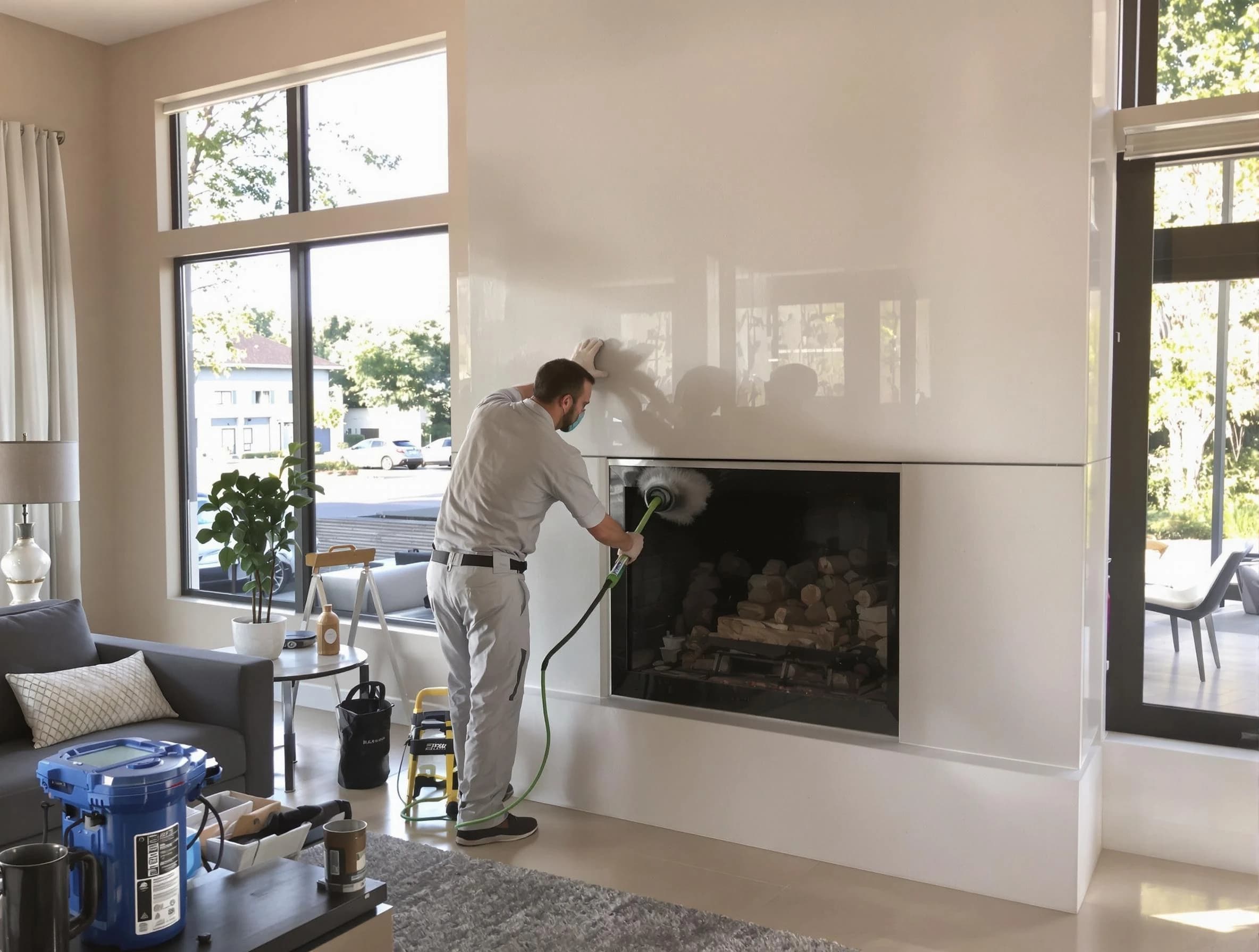 Bellwood Chimney Sweep performing thorough soot removal in Bellwood, VA