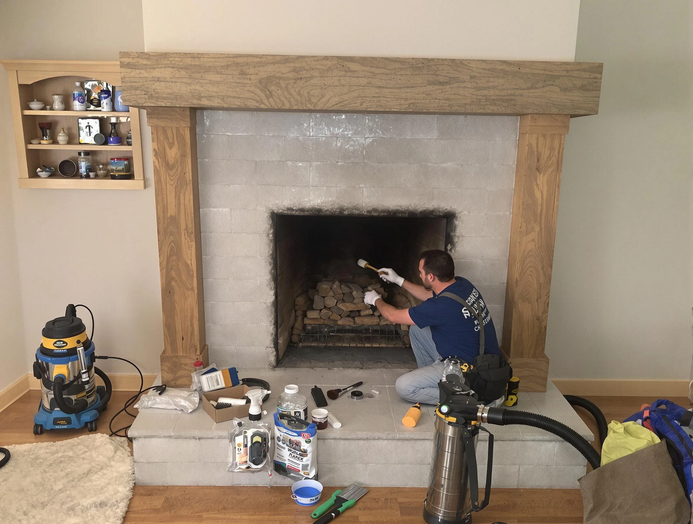 Detailed creosote removal process by Bellwood Chimney Sweep in Bellwood, VA